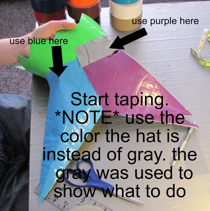 Duck Tape Jester Hat Step 19